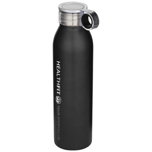black Botella de 650 ml de acero inoxidable con certificado RCS