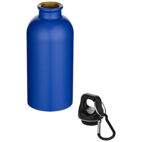 Botella de 400 ml de acero inoxidable mate con certificado RCS de una sola pared con mosquetón 