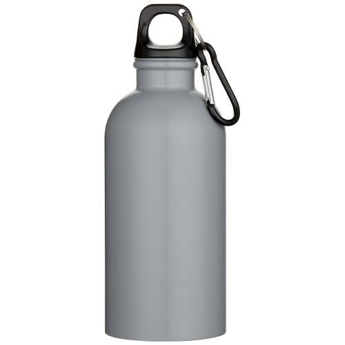 Botella de 400 ml de acero inoxidable mate con certificado RCS de una sola pared con mosquetón 