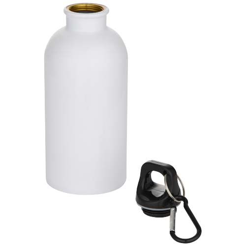 Botella de 400 ml de acero inoxidable con certificado RCS de una sola pared con sublimación y mosquetón 