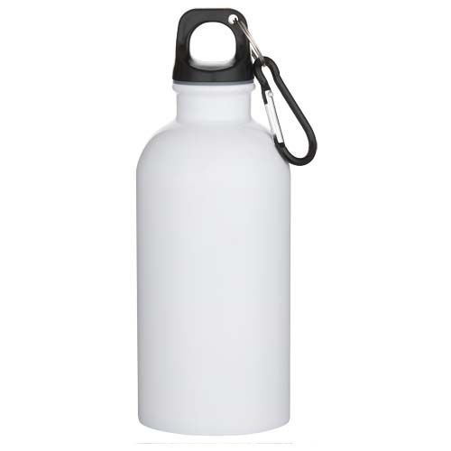 Botella de 400 ml de acero inoxidable con certificado RCS de una sola pared con sublimación y mosquetón 
