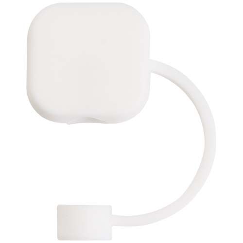 white Funda de silicona para pajita