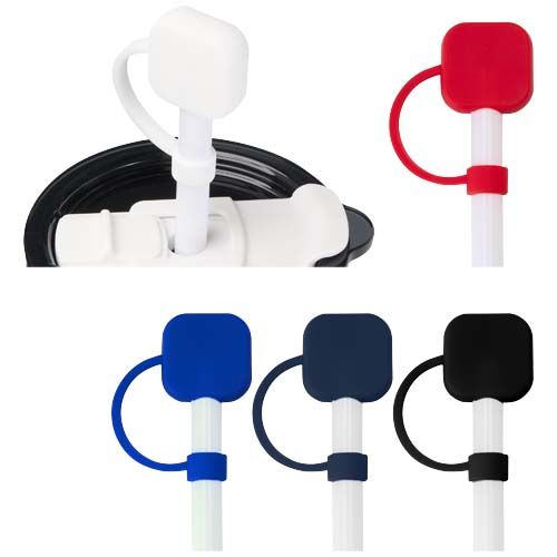 white Funda de silicona para pajita