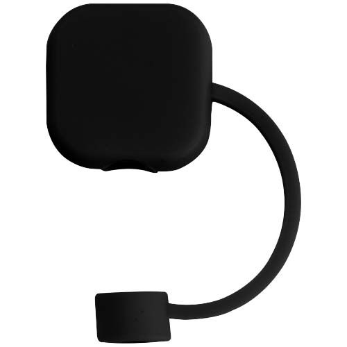 black Funda de silicona para pajita