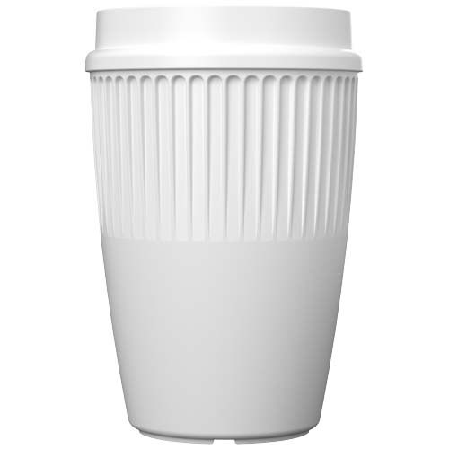 white Vaso de 350 ml con tapa de 360°
