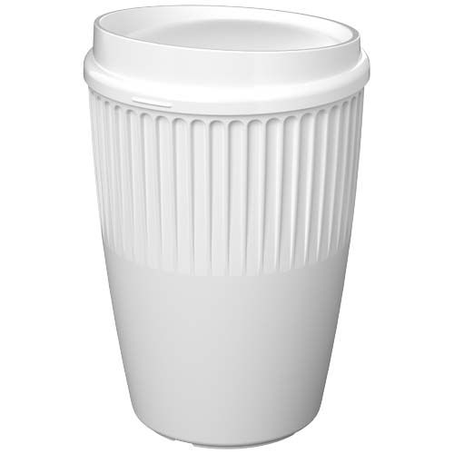 white Vaso de 350 ml con tapa