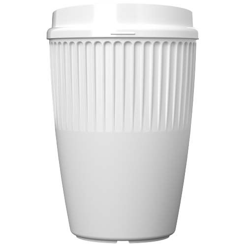 white Vaso de 350 ml con tapa