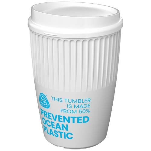 white Vaso de 350 ml con tapa