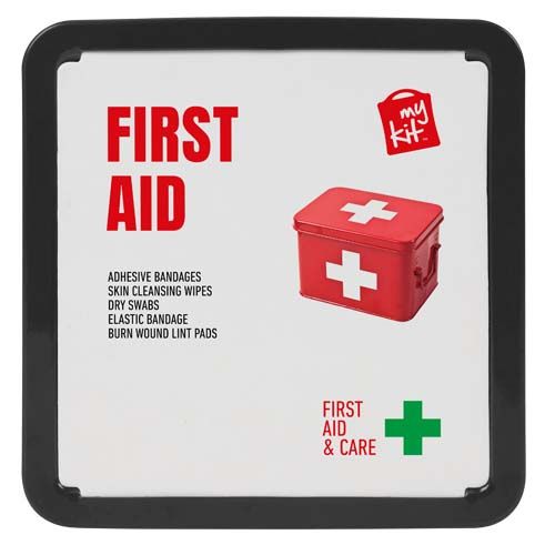 Kit de primeros auxilios en caja metálica 