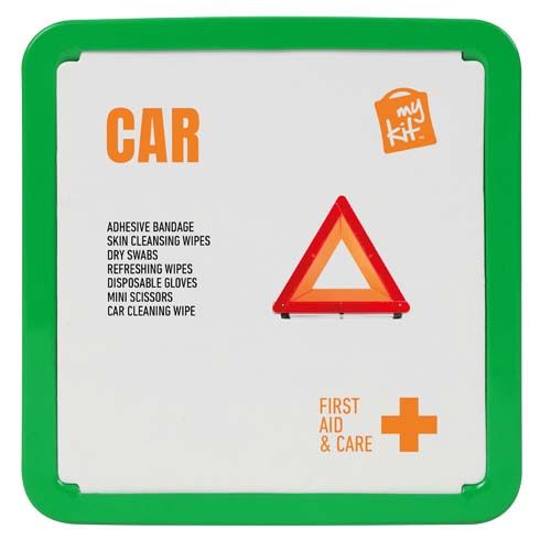 Kit de primeros auxilios para el coche en caja metálica 