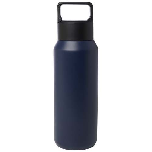 azul marino Botella de 600 ml con aislamiento al vacío de cobre en acero inoxidable reciclado con certificado RCS