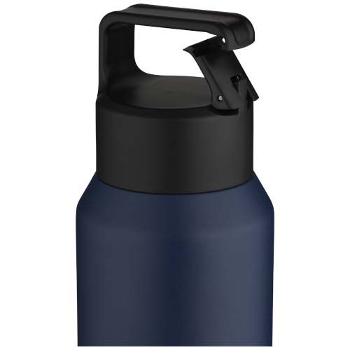 azul marino Botella de 600 ml con aislamiento al vacío de cobre en acero inoxidable reciclado con certificado RCS