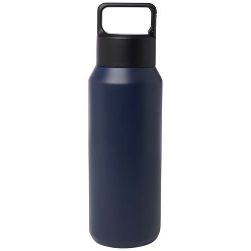 azul marino Botella de 600 ml con aislamiento al vacío de cobre en acero inoxidable reciclado con certificado RCS