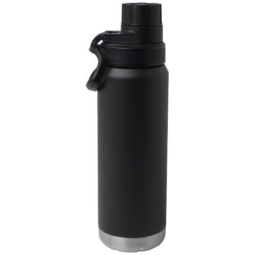 black Botella de 700 ml con aislamiento de cobre en acero inoxidable reciclado con certificado RCS
