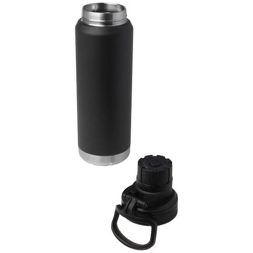 black Botella de 700 ml con aislamiento de cobre en acero inoxidable reciclado con certificado RCS
