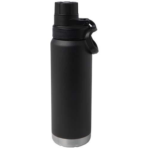 black Botella de 700 ml con aislamiento de cobre en acero inoxidable reciclado con certificado RCS