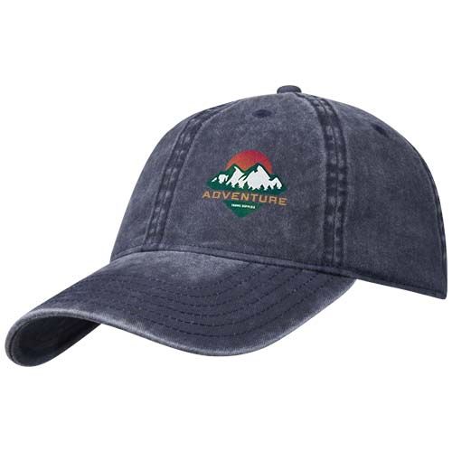 azul marino Gorra lavada de 6 paneles