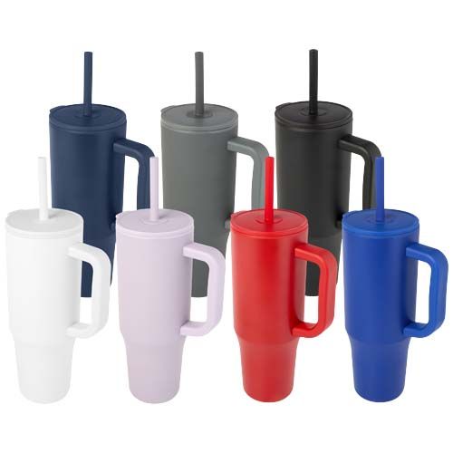 Vaso con aislamiento de 900 ml con certificado RCS y pajita de silicona 