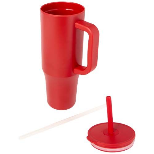 Vaso con aislamiento de 900 ml con certificado RCS y pajita de silicona 
