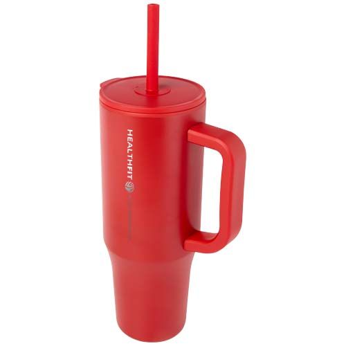 Vaso con aislamiento de 900 ml con certificado RCS y pajita de silicona 