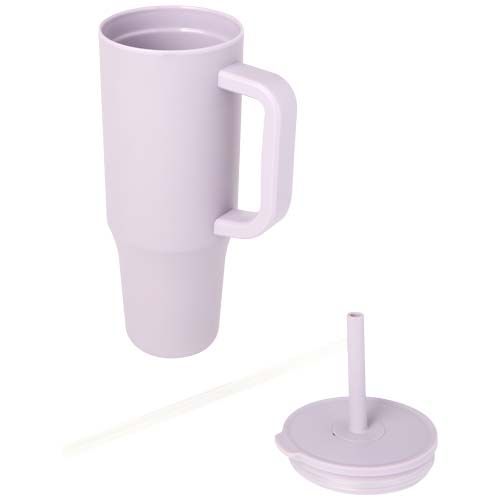 Vaso con aislamiento de 900 ml con certificado RCS y pajita de silicona 