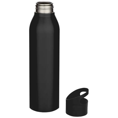 black Botella de 650 ml de acero inoxidable reciclado con certificado RCS de una sola pared