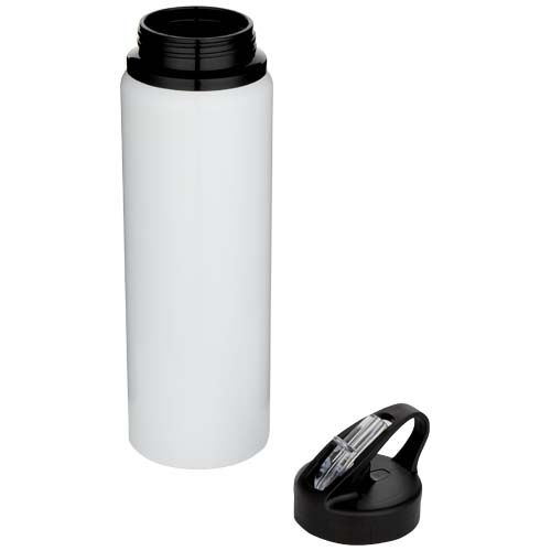 white Botella de 800 ml de acero inoxidable reciclado con certificado RCS de una sola pared