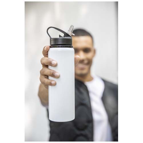 azulón Botella de 800 ml de acero inoxidable reciclado con certificado RCS de una sola pared