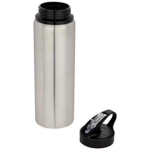 gray Botella de 800 ml de acero inoxidable reciclado con certificado RCS de una sola pared