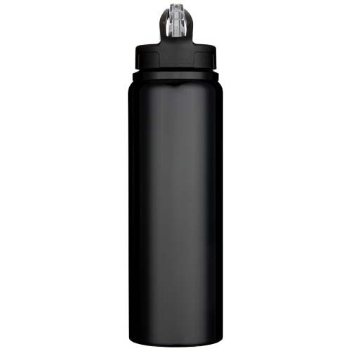 black Botella de 800 ml de acero inoxidable reciclado con certificado RCS de una sola pared