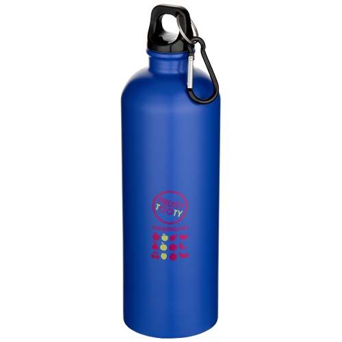 azulón Botella de 750 ml de acero inoxidable mate reciclado con certificado RCS con mosquetón