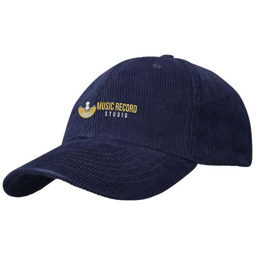 azul marino Gorra de 6 paneles de pana reciclada