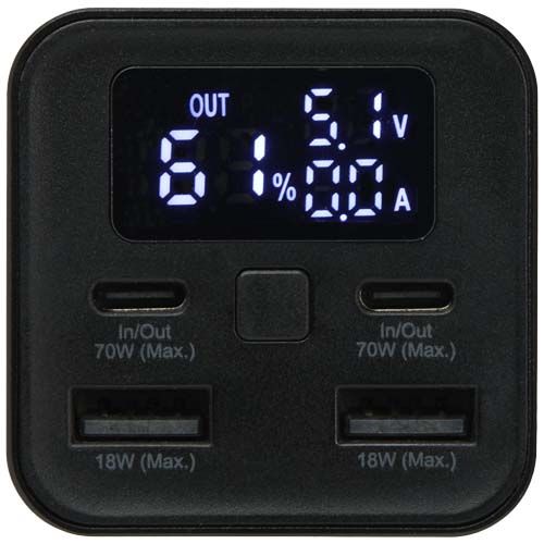 Batterie de secours Acamar de 20 000 mAh et 70 W en aluminium recyclé pour ordinateur portable - 9