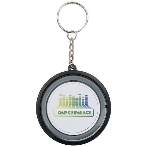 black Llavero con giroscopio de plástico reciclado