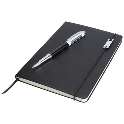Set de libreta de tapa dura A5 y rollerball 