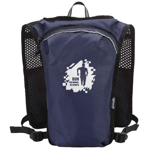 Chaleco de running de material reciclado con certificado GRS y mochila de hidratación de 5 L 