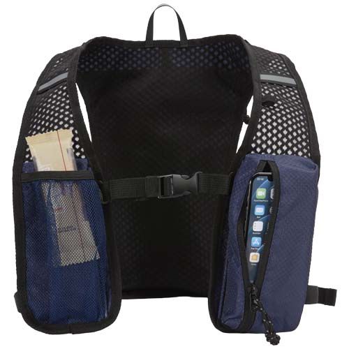 Chaleco de running de material reciclado con certificado GRS y mochila de hidratación de 5 L 