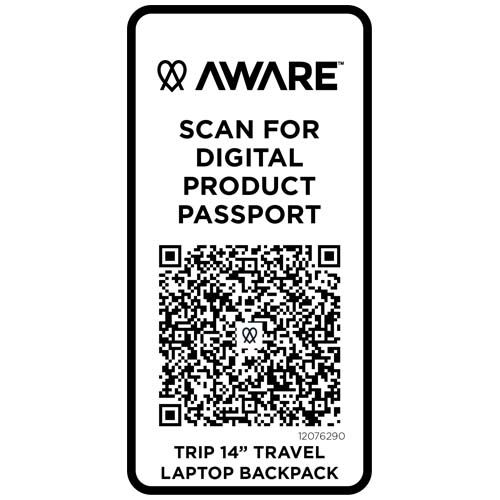 black Mochila reciclada de viaje de 9 litros para portátil de 14