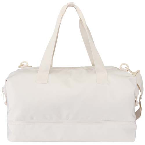 de blanco Bolsa de lona reciclada de viaje de 42 litros