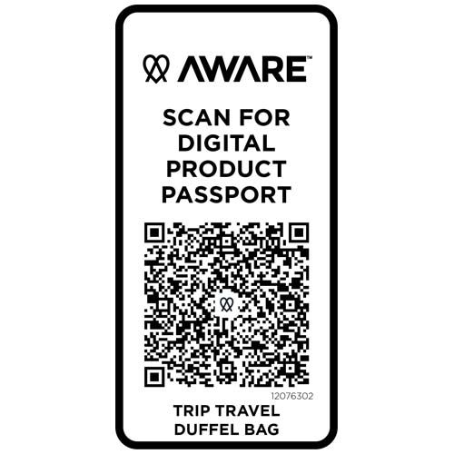 de blanco Bolsa de lona reciclada de viaje de 42 litros