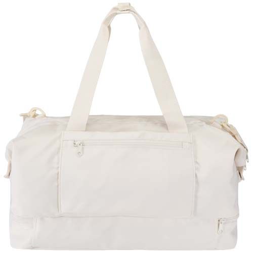 de blanco Bolsa de lona reciclada de viaje de 42 litros