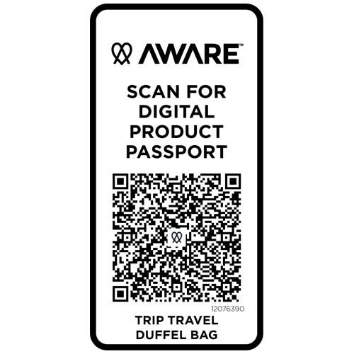 black Bolsa de lona reciclada de viaje de 42 litros