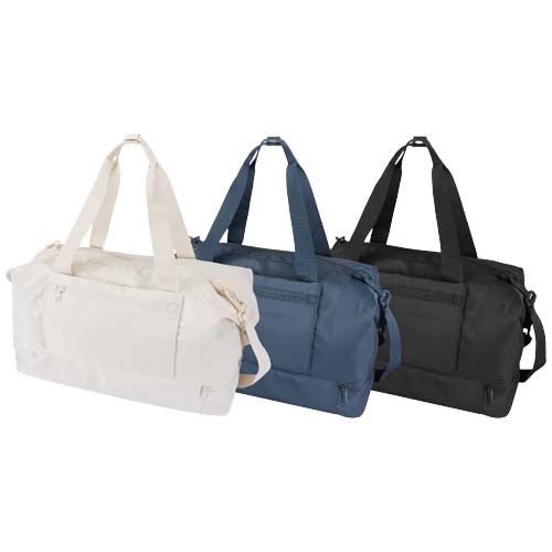 black Bolsa de lona reciclada de viaje de 42 litros