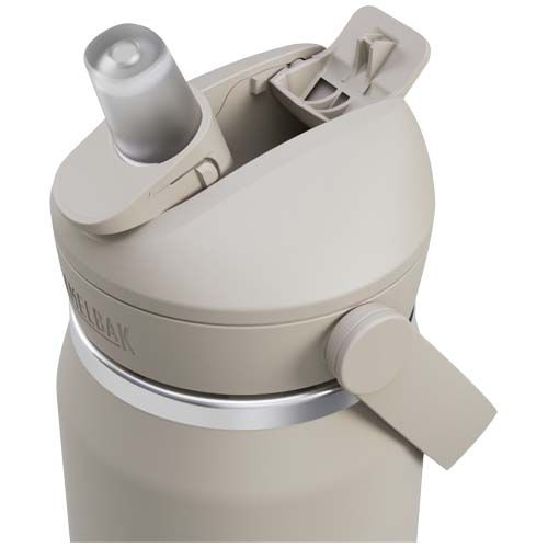 gris claro Botella de 740 ml de acero inoxidable con pajita abatible