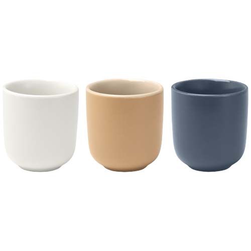 white Juego de 2 tazas de espresso de cerámica de 90 ml