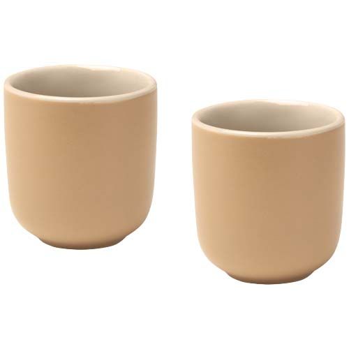 JUEGO DE 2 TAZAS DE ESPRESSO DE CERÁMICA DE 90 ML 