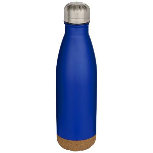 BOTELLA DE 500 ML DE ACERO INOXIDABLE CON AISLAMIENTO Y DOBLE PARED CON DETALLES DE CORCHO 