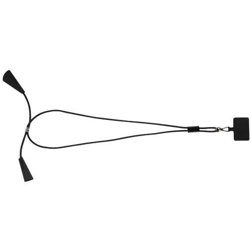 Lanyard de plástico reciclado para smartphone con sincronización de datos integrada y cable 5 en 1 de carga rápida de 100 W 