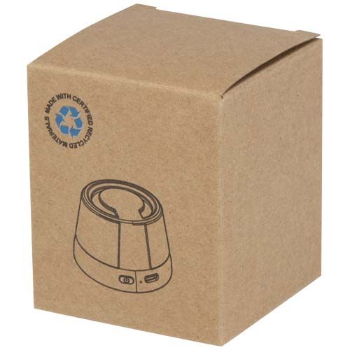 black Altavoz inalámbrico magnético de plástico reciclado de 3 W