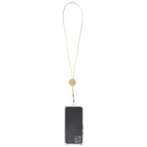 Lanyard para smartphone con detalles de bambú 